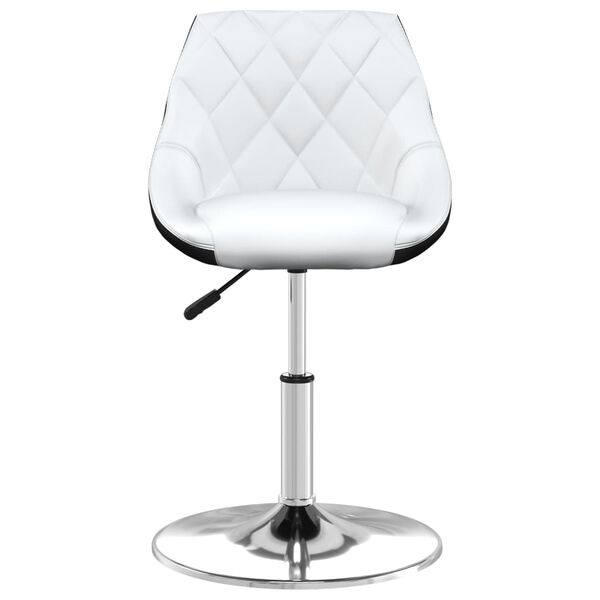 vidaXL Eetkamerstoel kunstleer wit en zwart