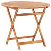 vidaXL Tuintafel inklapbaar 90x75 cm massief acaciahout