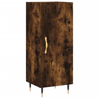 vidaXL Hoge kast 34,5x34x180 cm bewerkt hout gerookt eikenkleurig