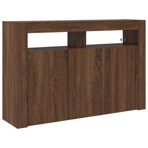 vidaXL Dressoir Bruin Eiken 116 x 30 x 75 cm Bewerkt hout