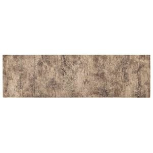 vidaXL Keuken Vloerkleed Bruin beton 150 x 45 cm 100% Polyamide