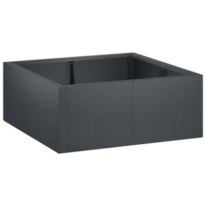 vidaXL Retentiewall 4 st 100 x 100 x 30 cm Staal Antraciet