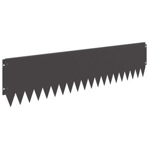 vidaXL Gazonrand 20 st 103 x 25 cm Staal Zwart