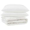 vidaXL Dekbed met kussen 3 st Wit Microfibre