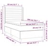 vidaXL Boxspring met matras en LED stof taupe 80x200 cm