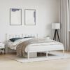 vidaXL Bedframe met hoofdbord metaal wit 160x200 cm