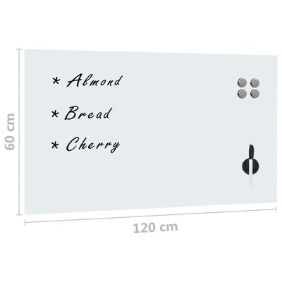 Datum Kameraad gedragen vidaXL Magneetbord voor aan de wand 120x60 cm glas online kopen | vidaXL.be
