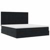 vidaXL Ottoman bed met matrassen en LED's 180x200cm fluweel zwart