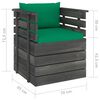 vidaXL 8-delige Loungeset met kussens pallet massief grenenhout