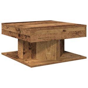 vidaXL Salontafel 55x55x30 cm bewerkt hout oud houtkleurig