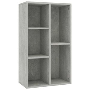 vidaXL Boekenkast/dressoir 50x25x80 cm bewerkt hout betongrijs