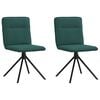 vidaXL Eetkamerstoelen 2 st stof donkergroen