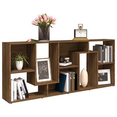 vidaXL Boekenkast 67x24x161 cm bewerkt hout bruin eikenkleur