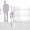 vidaXL Hek met Paal Zilver 1,2 x 25 m Staal en PVC