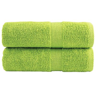 vidaXL Washandjes 2 st 600 g/m² 30x30 cm 100% katoen appelgroen