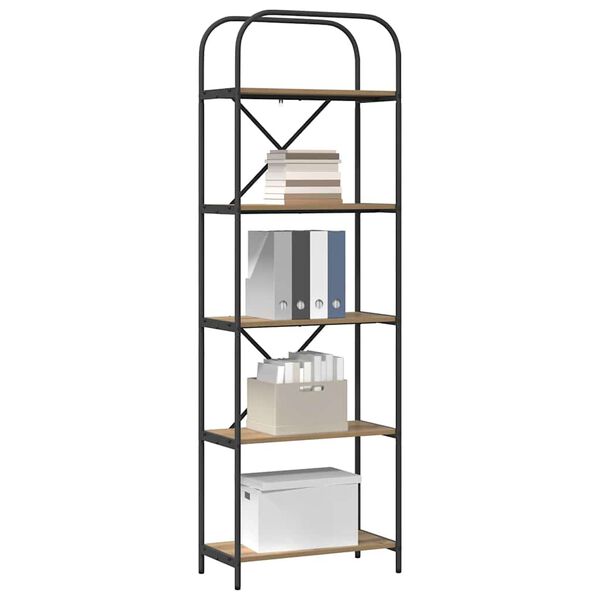 vidaXL Boekenkast Artisan Eiken 60 x 30 x 183 cm Bewerkt hout