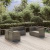vidaXL Tuinhoekbanken 6 st 57x57x56 cm poly rattan grijs