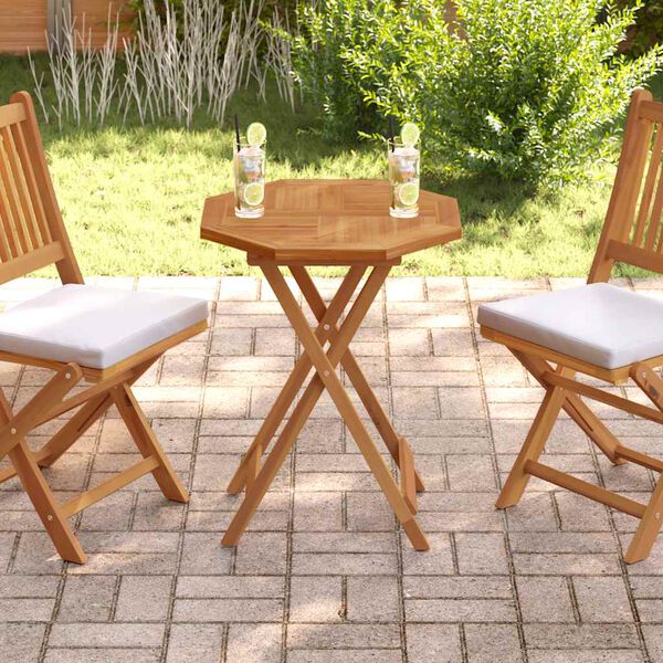 vidaXL Tafelblad achthoekig 60x60x2,5 cm massief teakhout