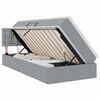 vidaXL LED Opslagbed met Matras Lichtgrijs 100 x 200 cm Stof