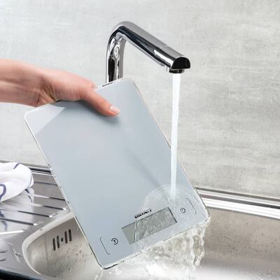 Soehnle Keukenweegschaal Page Aqua Proof digitaal 10 kg zilverkleurig