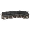 vidaXL Tuinbankenset 7 st Grijs poly rattan