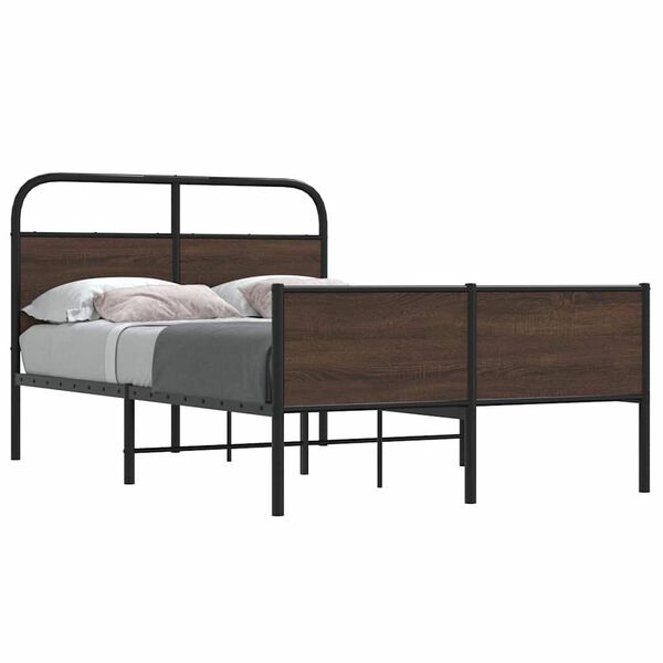 vidaXL Bedframe zonder matras bewerkt hout bruin eikenkleur 140x200 cm
