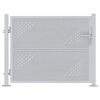 vidaXL Tuinpoort met slot Zilver 85 x 70 cm Roestvrij staal