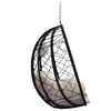 vidaXL Hangende ei-stoel Taupe 91,5 x 60 x 110 cm poly rattan