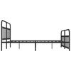 vidaXL Bedframe met hoofd- en voeteneinde metaal zwart 183x213 cm