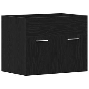 vidaXL Wastafelkast 60x38,5x46 cm bewerkt hout zwart eikenkleurig
