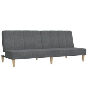 vidaXL Slaapbank 2-zits stof lichtgrijs