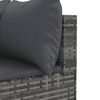 vidaXL 9-delige Loungeset met kussens poly rattan grijs