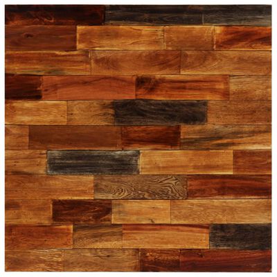 vidaXL 3-delige Barset massief gerecycled hout en echt geitenleer
