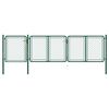 vidaXL Tuinpoort staal 400x100 cm groen