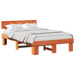 vidaXL Bedframe Wasbruin 120 x 190 cm Massief grenenhout