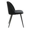Venture Home Eetkamerstoelen 2 st Velvet fluweel zwart