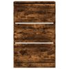 vidaXL Schoenenkast 80x21x125,5 cm bewerkt hout gerookt eikenkleurig