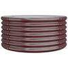 vidaXL Plantenbak 80x80x36 cm gegalvaniseerd staal bruin