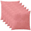 vidaXL Kussensloop 6 pcs HEERLEN Roze 60 x 60 cm Fluweel