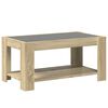 vidaXL Salontafel met LED 93x53x45 cm bewerkt hout sonoma eikenkleurig