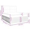 vidaXL Boxspring met matras stof lichtgrijs 180x200 cm