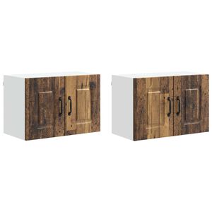 vidaXL Vaatwasserpaneel Kalmar 2 pcs Oudhout 60 x 31 x 40 cm