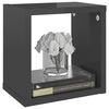 vidaXL Wandschappen kubus 4 st 22x15x22 cm hoogglans grijs