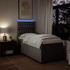vidaXL Boxspring met matras stof taupe 100x200 cm
