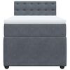 vidaXL Boxspring met matras fluweel donkergrijs 100x200 cm