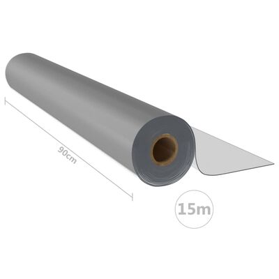 vidaXL Tafelbeschermerrol 0,9x15 m 2 mm PVC mat