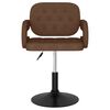 vidaXL Eetkamerstoelen draaibaar 2 st stof bruin