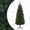 vidaXL Kunstkerstboom met kerstbal 150 cm 150 LED's Warmwit PE en PVC