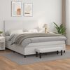 vidaXL Boxspring met matras kunstleer wit 180x200 cm