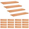 vidaXL Trapmatten 20 st Lak 100 x 25 x 2 cm Massief beukenhout